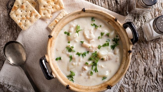 Receta de sopa de pescado con leche