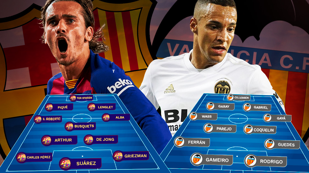 El Barcelona recibe al Valencia en el Camp Nou.