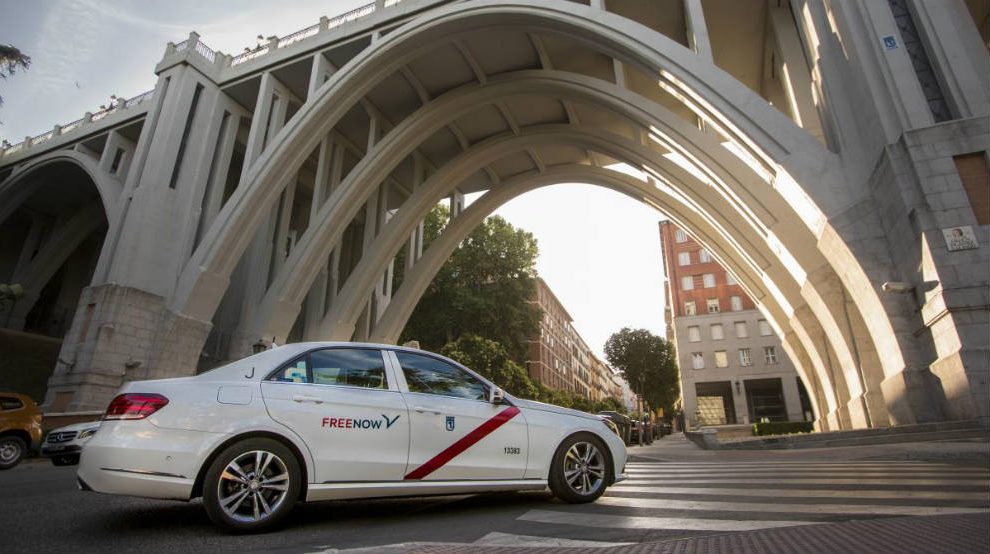 Un taxi de Free Now en Madrid
