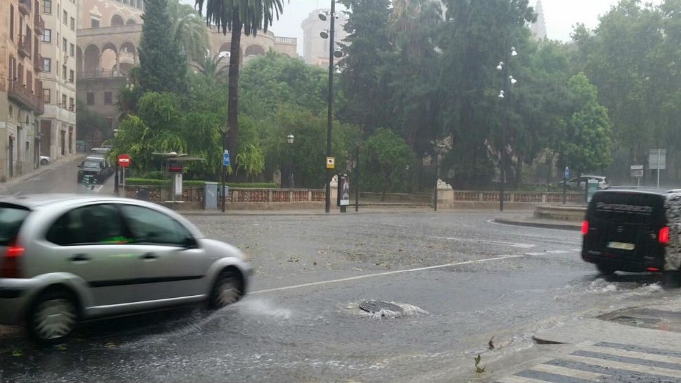 La tormenta en Palma. Foto: Europa Press
