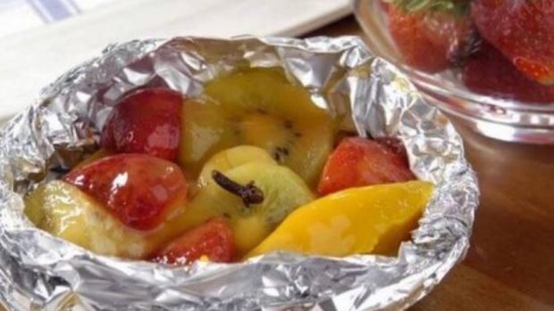 Fruta en papillote