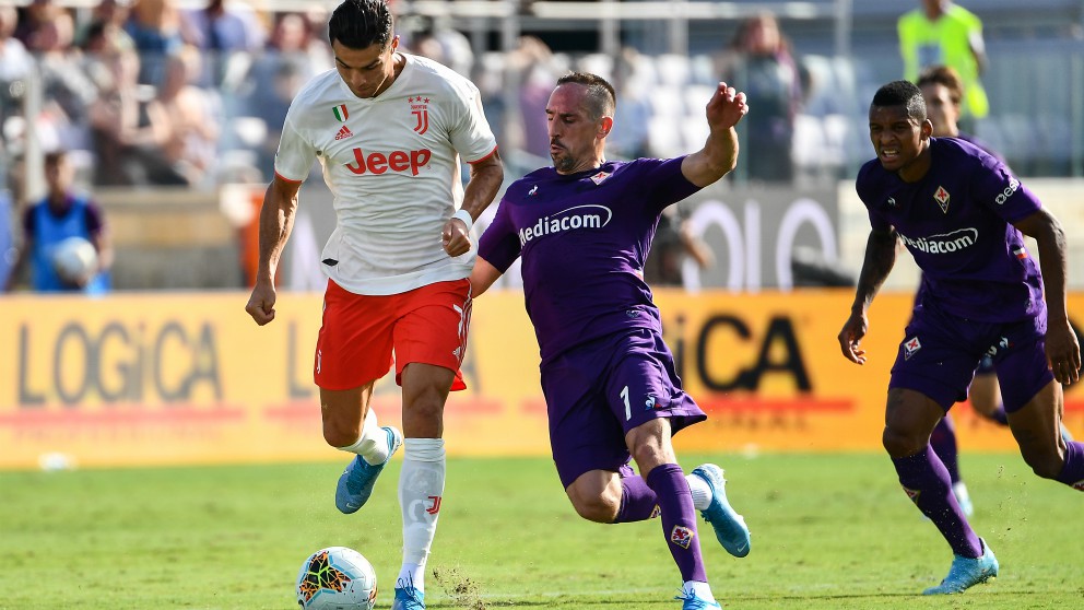 Cristiano Ronaldo, durante el Fiorentina – Juventus. (AFP)