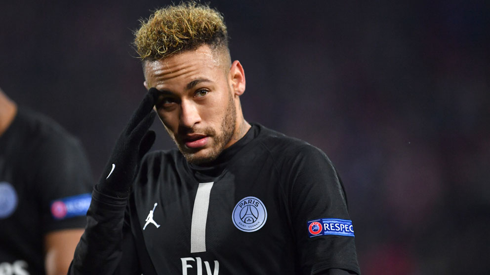 Neymar, durante un partido de esta temporada. (AFP)