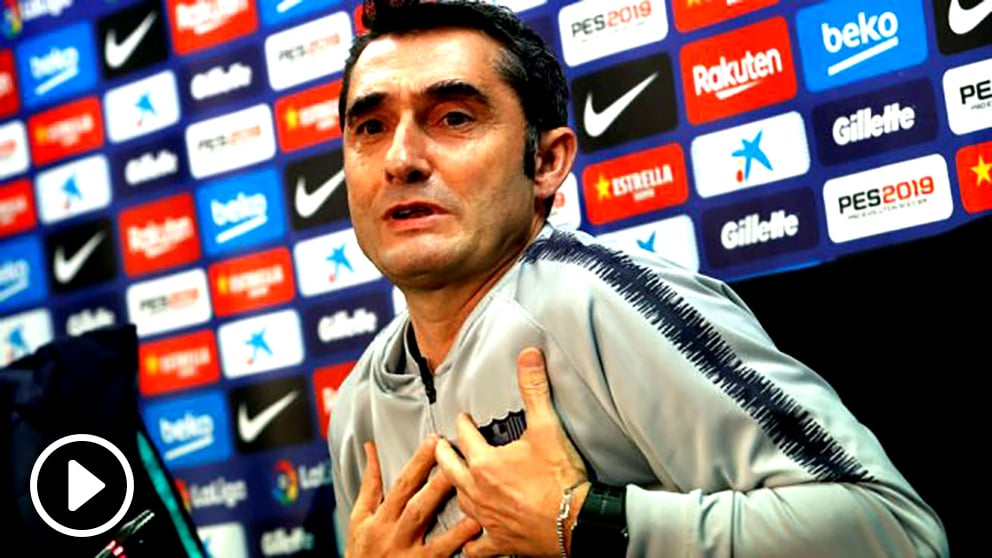 Ernesto Valverde, en rueda de prensa. (EFE)