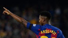 Ansu Fati, en un partido con el Barcelona de esta temporada. (AFP)