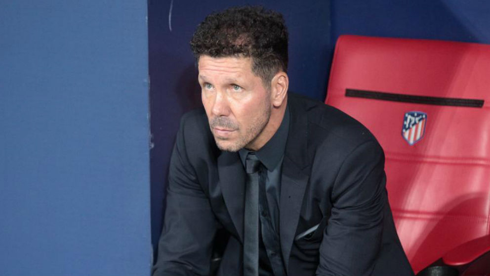 Simeone durante el Atlético-Juventus. (Foto: Alberto Simón).