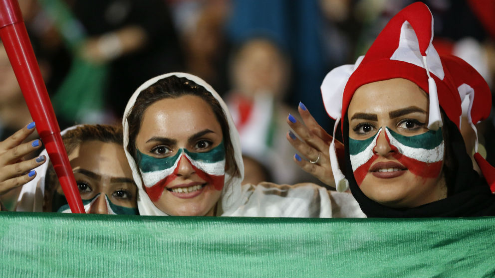 Aficionadas de Irán en el Mundial de Rusia 2018. (AFP)