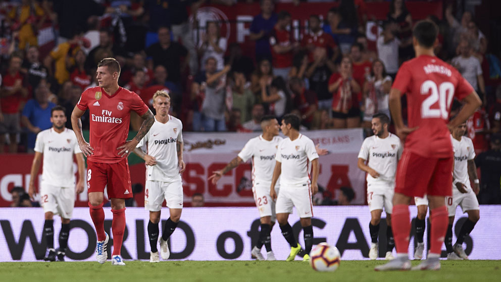 El Real Madrid ha perdido en las últimas cuatro visitas al Sánchez Pizjuán-(Getty)