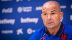 Paco López, técnico del Levante, en rueda de prensa (Levante Unión Deportiva)