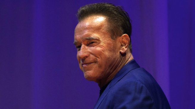 El actor estadounidense Arnold Schwarzenegger durante la presentación del evento Arnold Classic este viernes en Barcelona. (Foto. EFE)