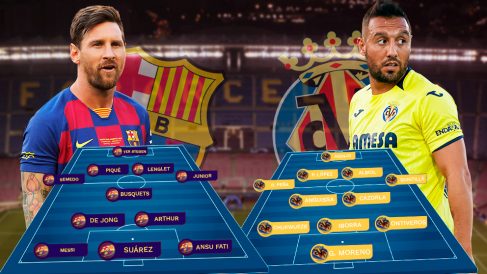Barcelona y Villarreal se enfrentan en el Camp Nou.