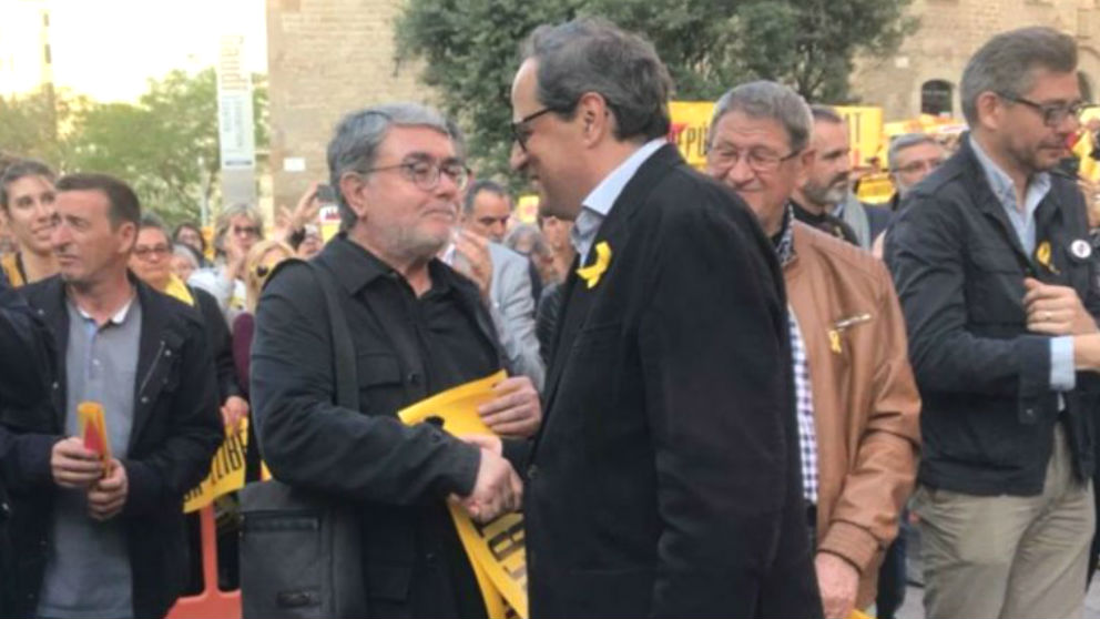 Carles Sastre (izquierda), junto al presidente del Govern, Quim Torra.