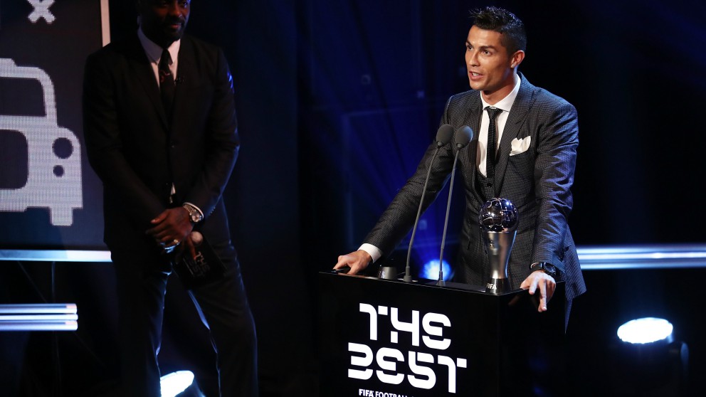 Cristiano Ronaldo, en la gala The Best 2017. (Getty)