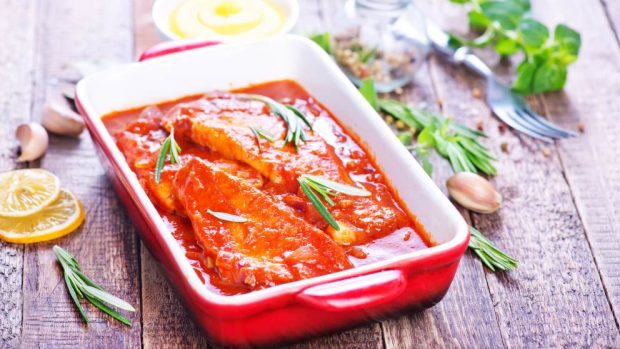 Receta de pez espada con salsa de tomate