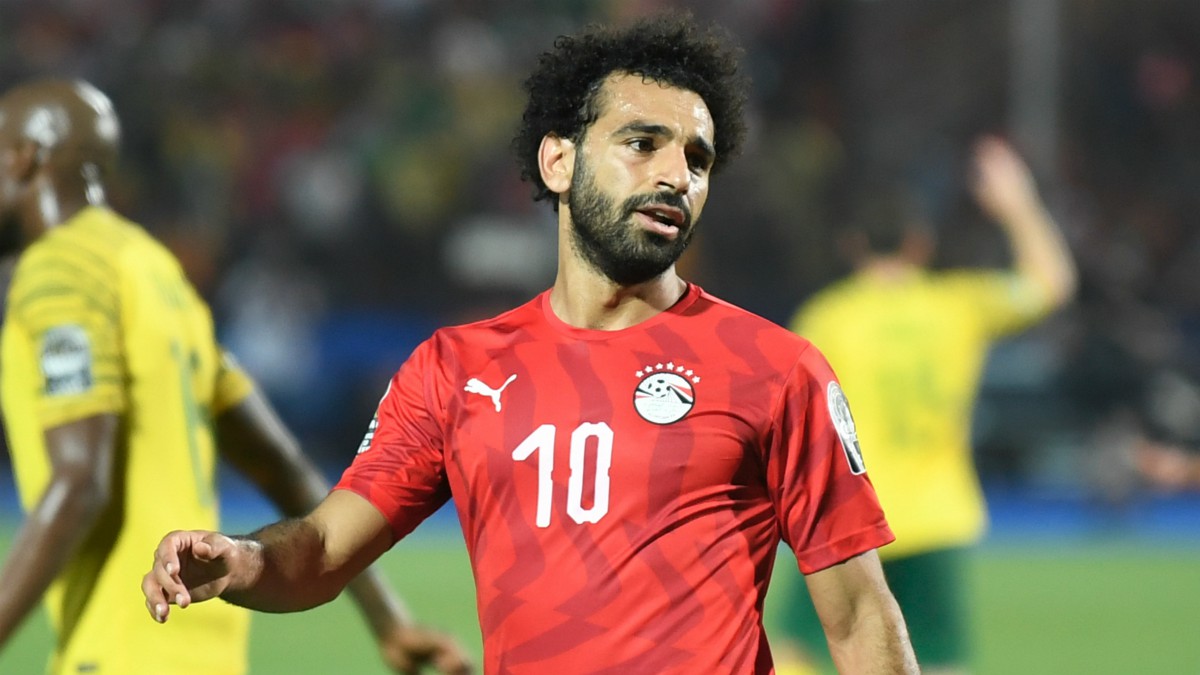 Salah, con la selección egipcia (AFP).