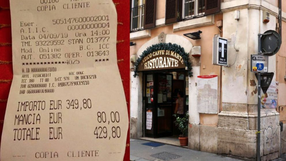 Turistas estafados en Roma_ pagan 429 euros por dos platos de pasta
