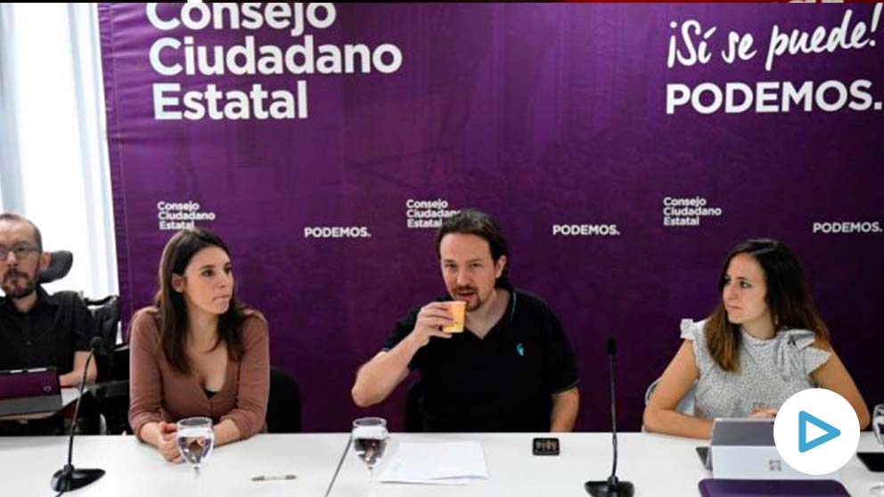 Pablo Iglesias y su partido en el Consejo Ciudadano Estatal