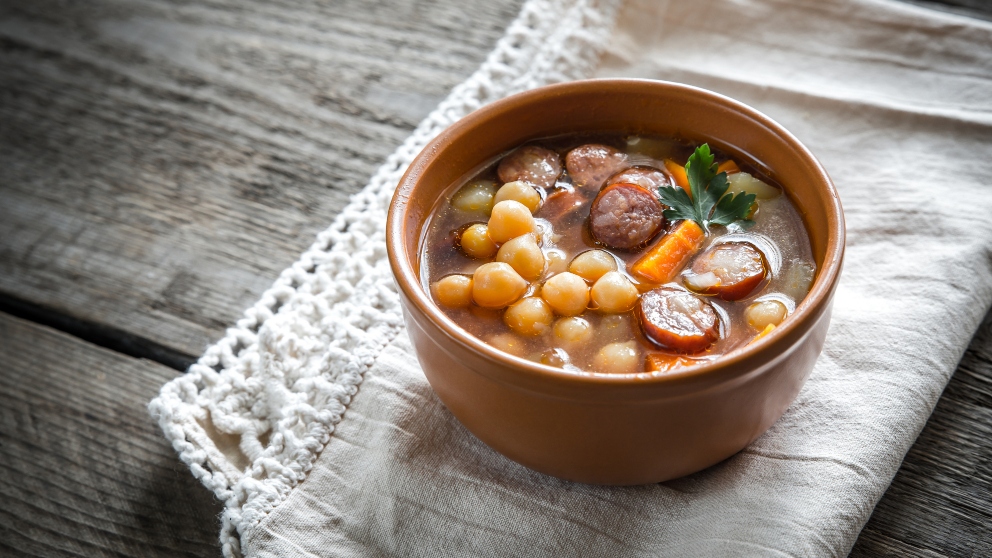 Receta de Garbanzos cocinados con butifarra