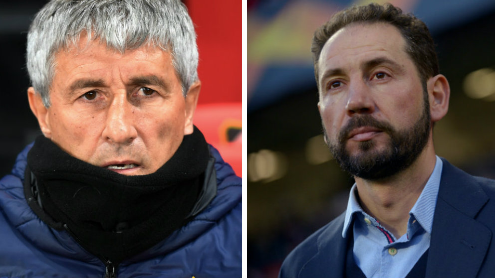 Quique Setién y Pablo Machín