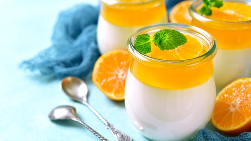 Receta de panna cotta de mandarina con jengibre