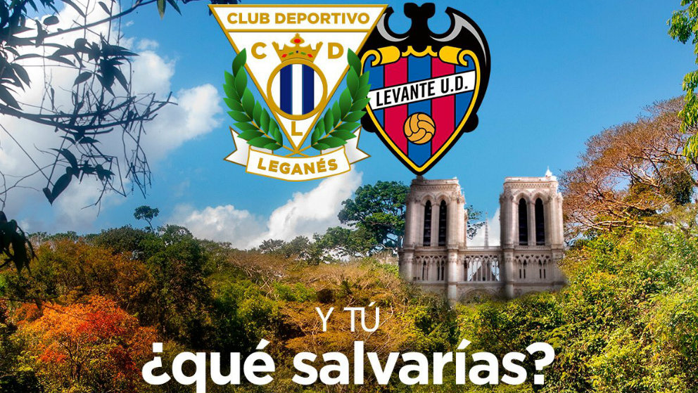 Cartel promocional para el Leganés – Levante (@CDLeganes)