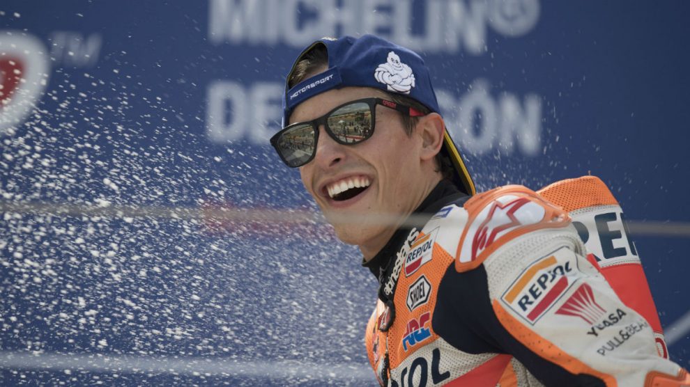 Las casas de apuestas ya dan por hecho que Marc Márquez será campeón (Getty).