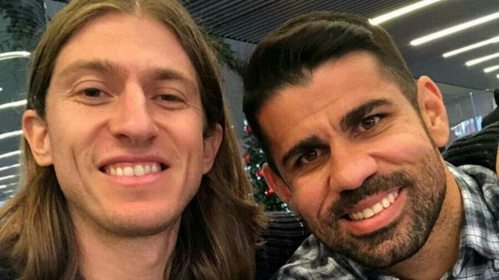 Filipe Luís y Diego Costa (INstagram)