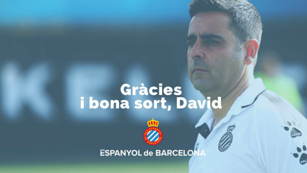 David Gallego deja de ser entrenador del Espanyol (@RCDEspanyol)