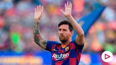 Leo Messi, en su presentación esta temporada con el Barça.