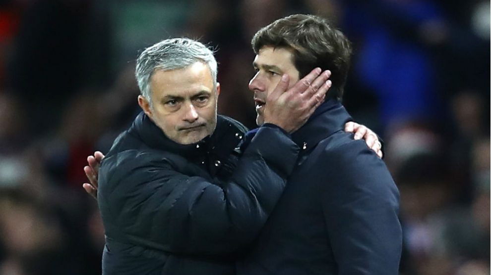 José Mourinho y Mauricio Pochettino. (Getty)