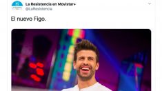 El tuit de La Resistencia llamando Figo a Gerard Piqué.