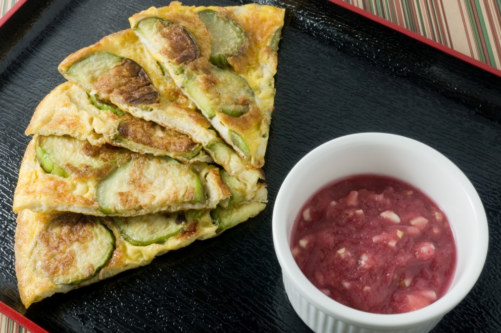Receta de Tortilla de berenjena con queso crema