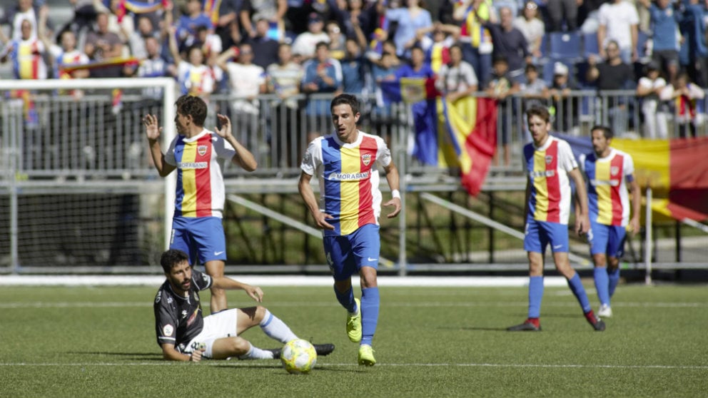 El Andorra en un partido contra el Hércules (@Fcandorra)