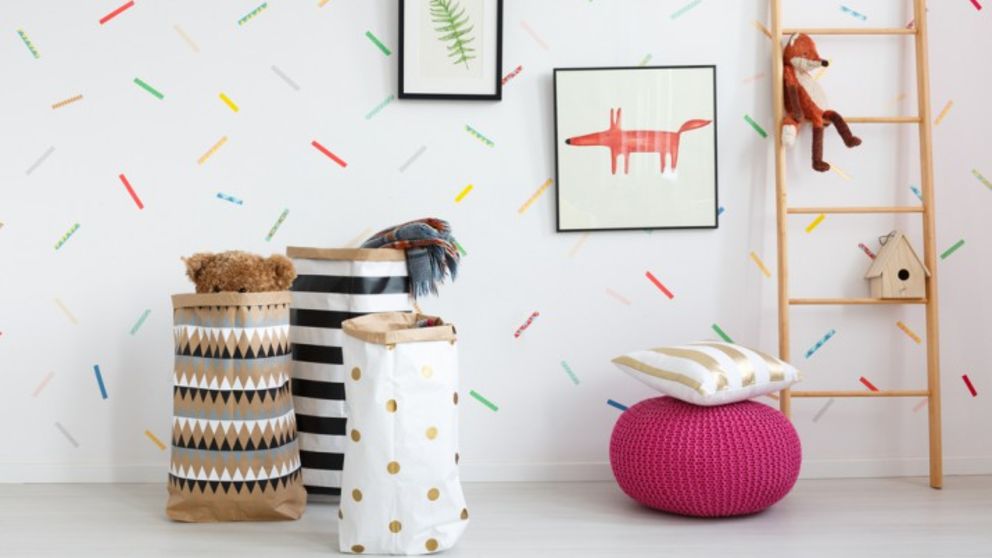 Guía de pasos e ideas para decorar paredes con cinta washi