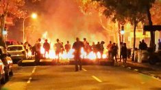 Disturbios en Barcelona.