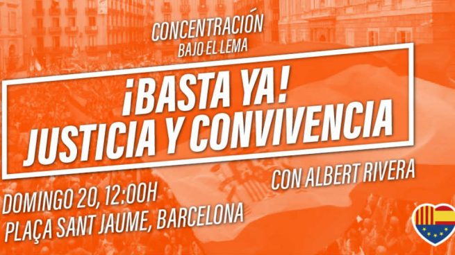 C’s convoca una manifestación este domingo en Barcelona «contra el sectarismo de Torra»