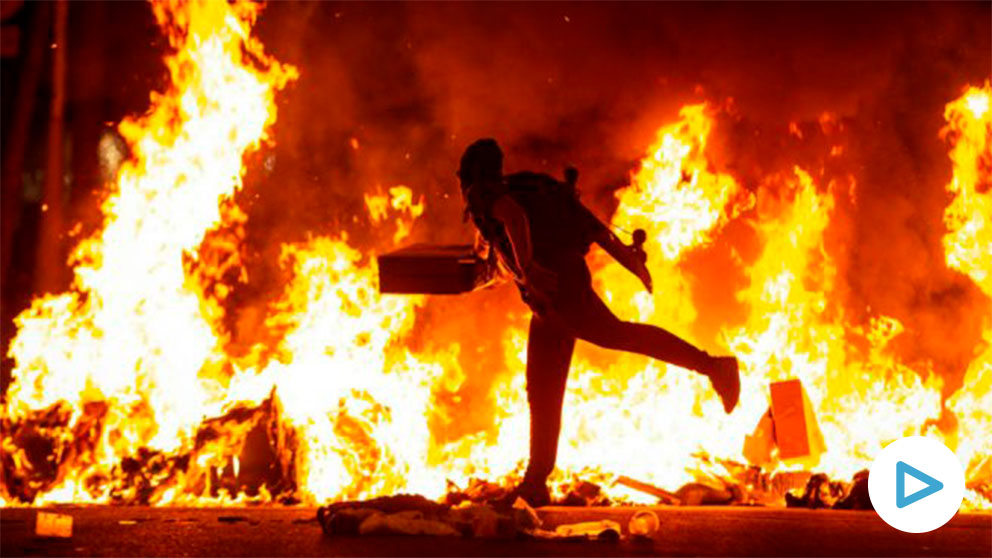 Protestas en Barcelona, en octubre de 2019.