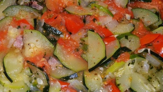 Calabacín en ensalada con vinagreta