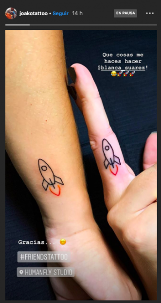 Blanca Suárez se hace un nuevo tatuaje con una amiga: Este es el resultado