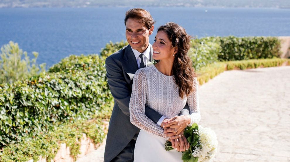 Rafa Nadal y Xisca Perelló el día de su boda. (EFE)