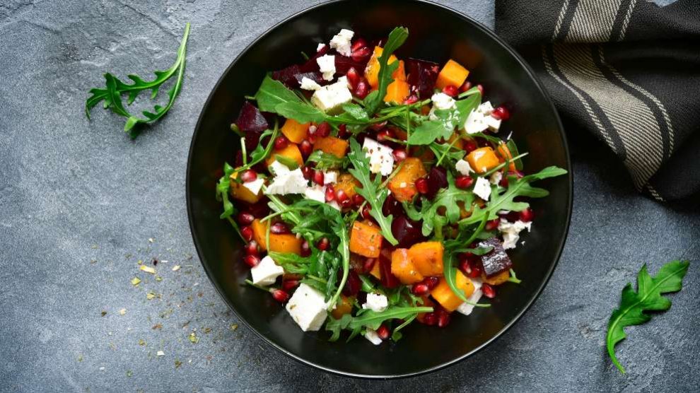 Receta de Ensalada de remolacha, zanahoria y queso de cabra
