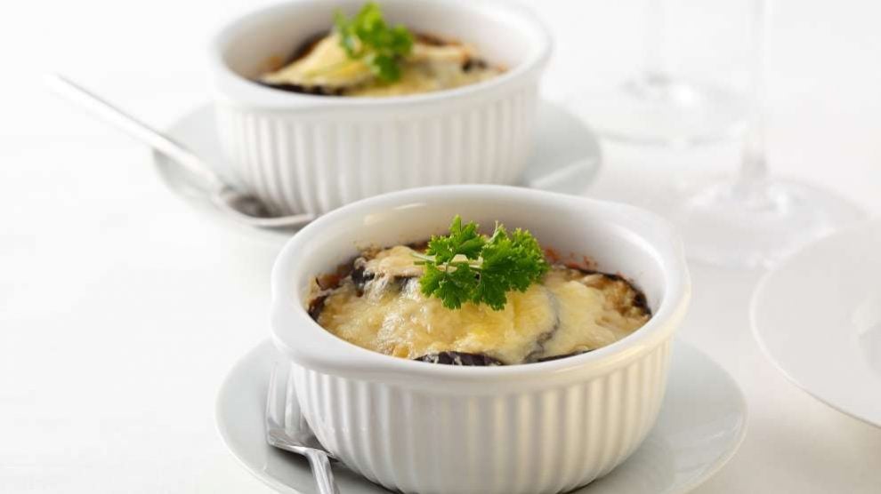 Receta de Pastel de berenjenas al horno con crema de queso