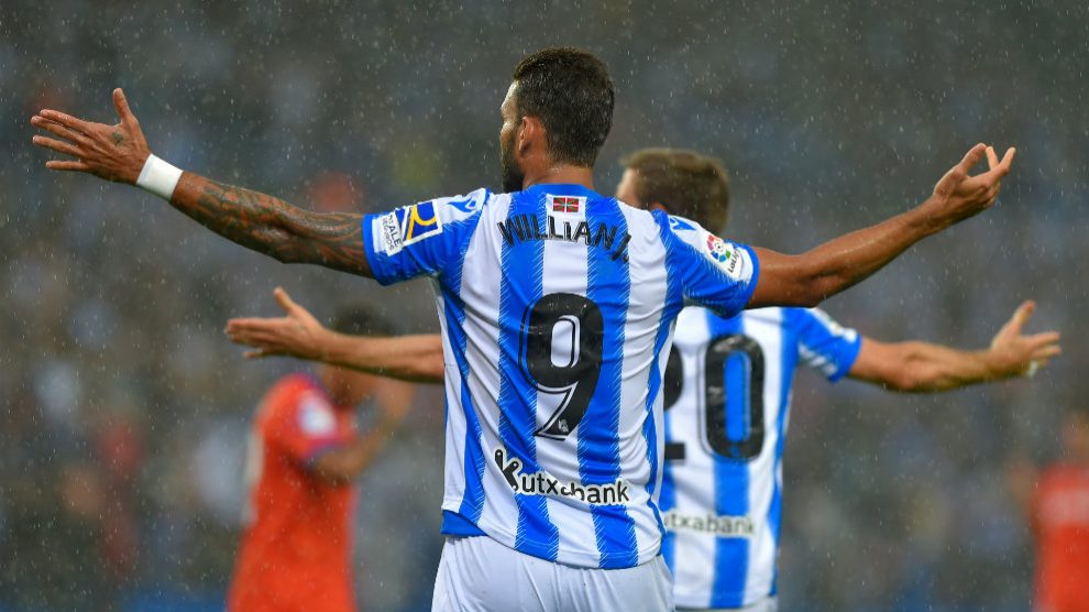 Willian José en un partido ante el Getafe (AFP)