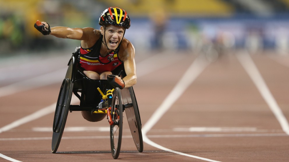 Marieke Vervoot, en una competición. (Getty)
