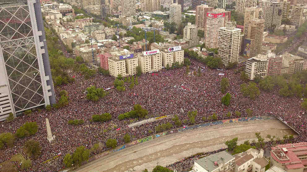 Más de un millón de personas se han manifestado este viernes en Santiago de Chile. (Ep)