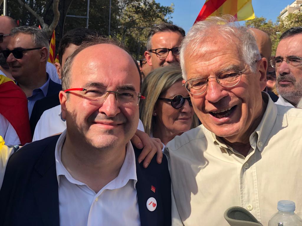 Miquel Iceta y Josep Borrel, este domingo. (Foto. OKDIARIO)
