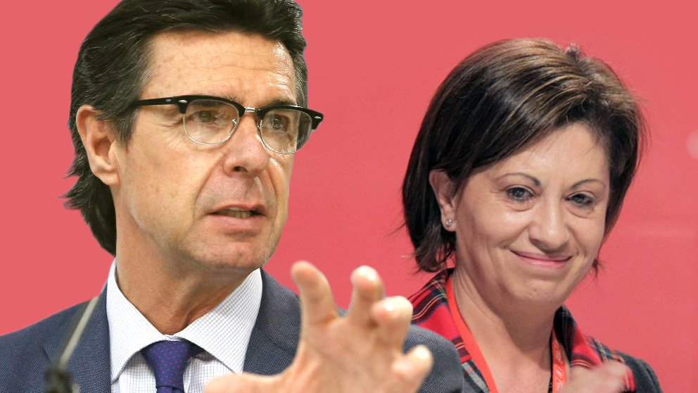 Los ex ministros José Manuel Soria (PP) y Elena Espinosa (PSOE).