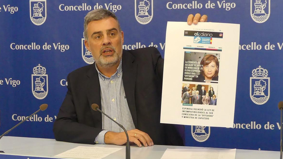El portavoz del PP en el Ayuntamiento de Vigo, José Alfonso Marnotes.