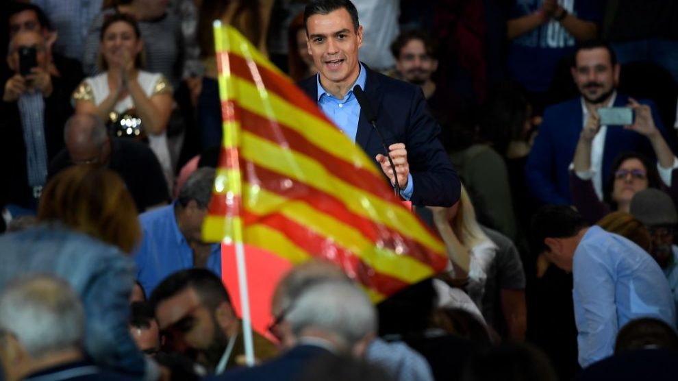 Pedro Sánchez en un acto en Barcelona @Getty