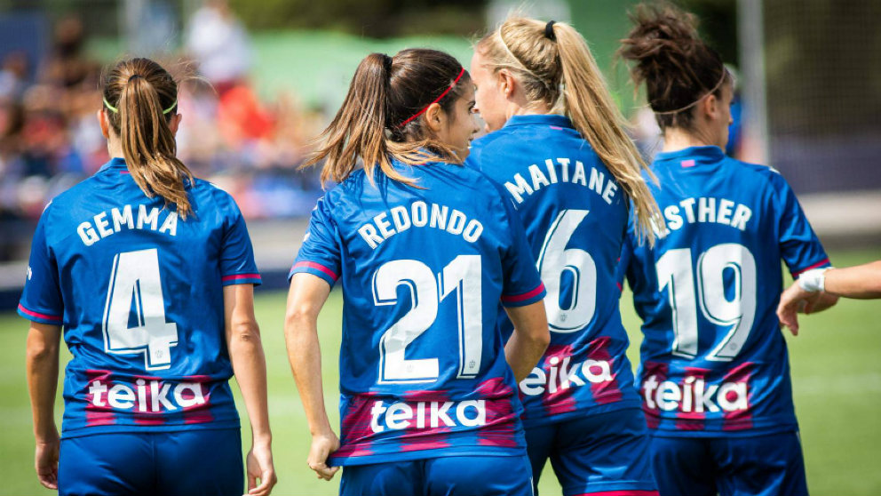 Jugadoras del Levante Femenino durante un partido (@LUDfemenino)